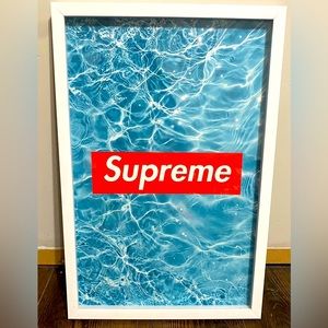 Supreme x Oliver Gal Box Logo Watermark Shadow Box Framed Wall Art Decor 16x24